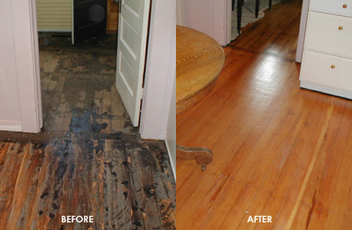 Our hardwood floor restoration services include