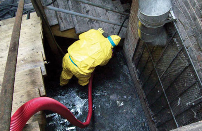 Sewage cleanup services from New England Restoration
